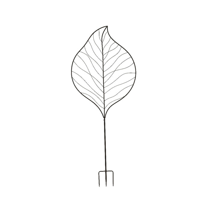 PALETTO FOGLIA IN FERRO 72.5X5XH180CM NERO.
