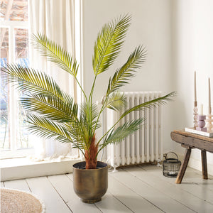 PALMA IN VASO D.80XH120CM VERDE IN PLASTICA.