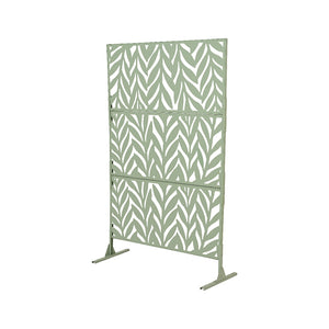 PARAVENTO FOGLIA 117X50XH188CM IN FERRO VERDE.