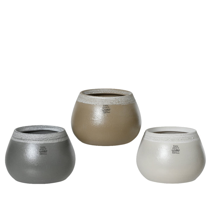 PORTAVASO IN TERRACOTTA D.19XH13CM ASSORTITO