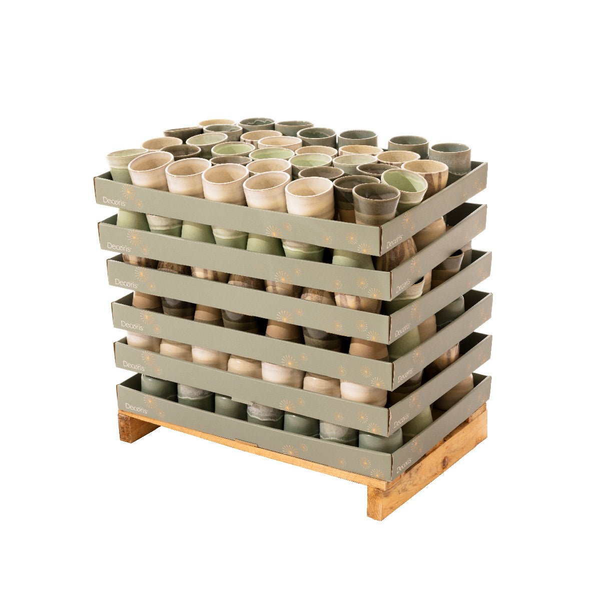 PORTAVASO IN TERRACOTTA D.8,5XH8CM IN 5 COLORI.