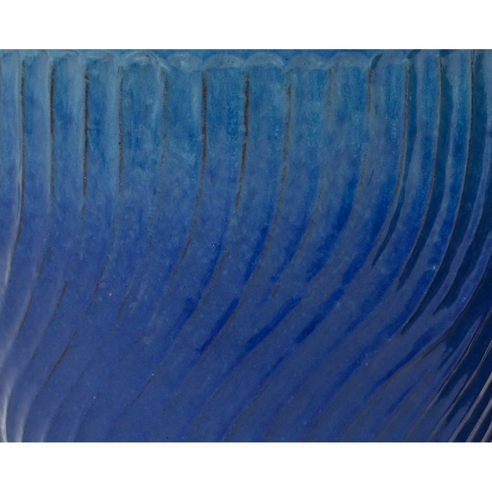 PORTAVASO LUZ MEDIO D.34XH35CM IN TERRACOTTA BLU.