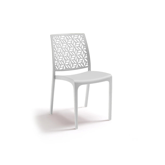 SEDIA NINFA 46X57XH81CM BIANCA IN POLIPROPILENE.