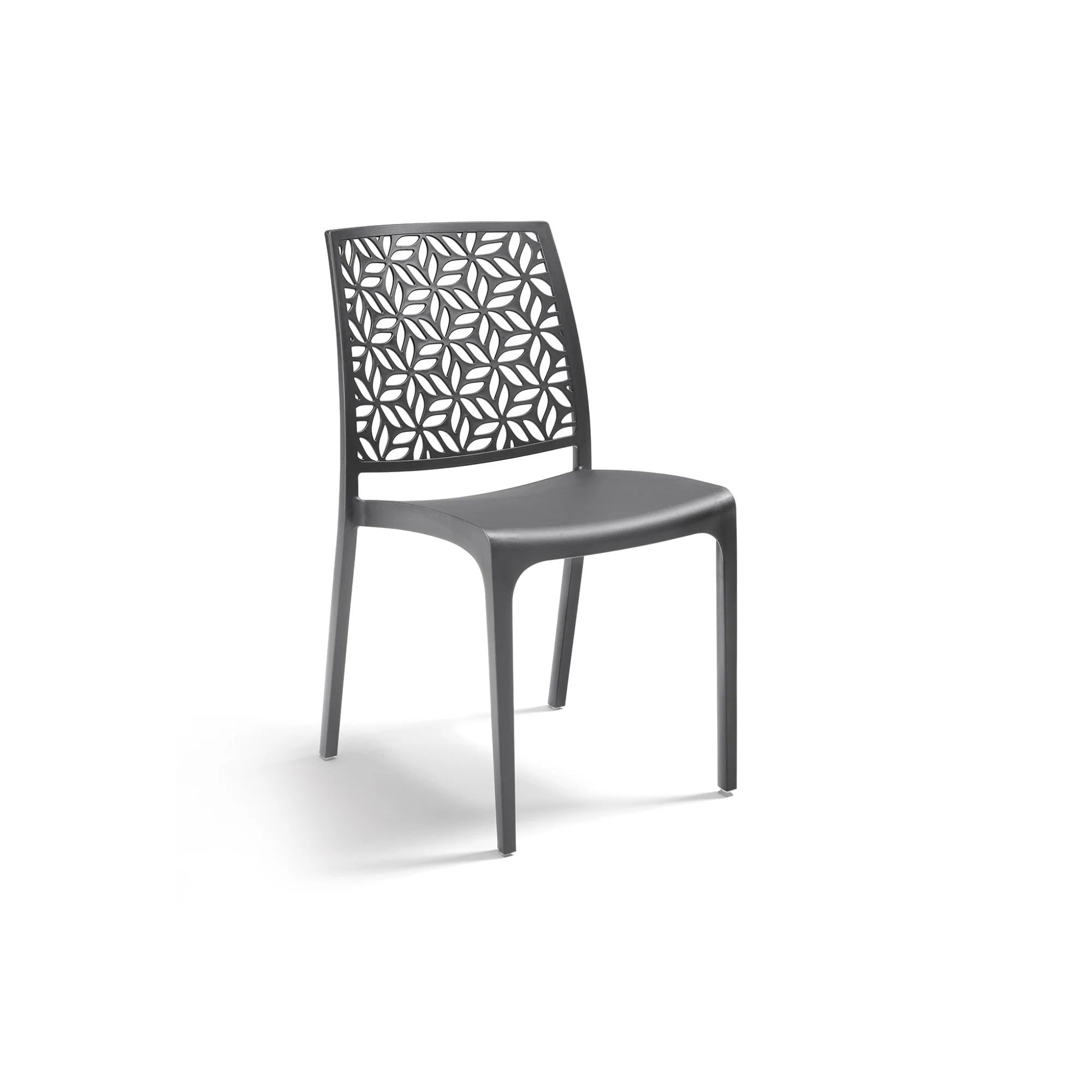 SEDIA NINFA 46X57XH81CM GRAFITE IN POLIPROPILENE.