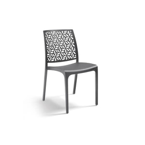 SEDIA NINFA 46X57XH81CM GRAFITE IN POLIPROPILENE.