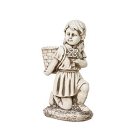 STATUA BIMBA 23X34XH57CM IN POLIMAGNESIO BIANCO.