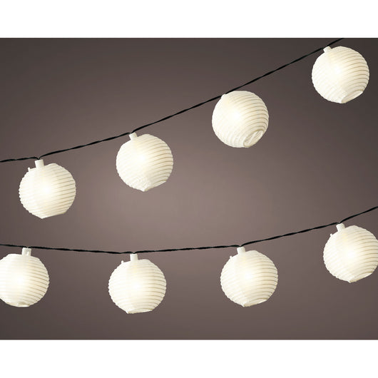 STRINGA DI LANTERNE SOLARI 450CM IN NYLON.