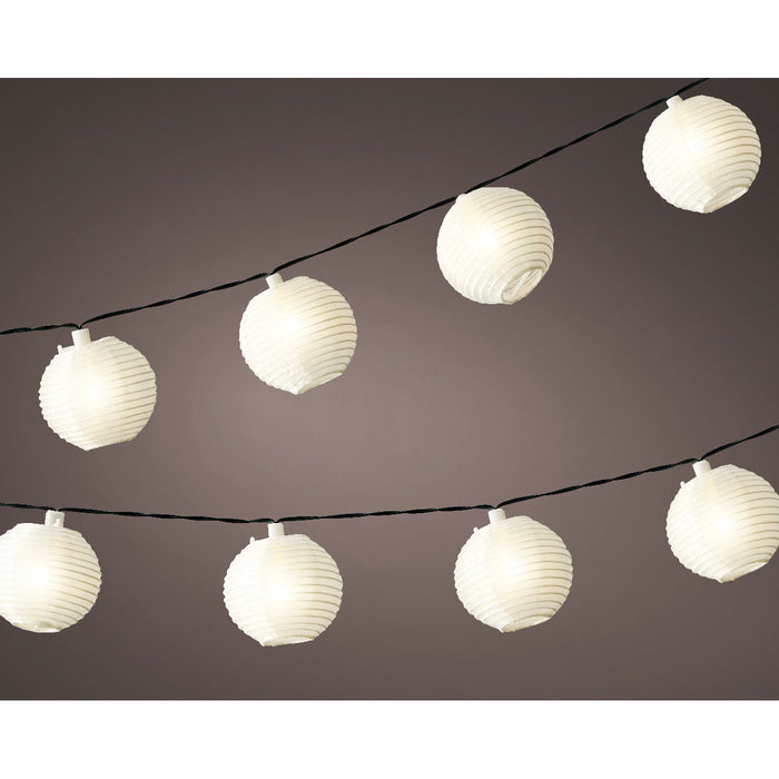 STRINGA DI LANTERNE SOLARI 450CM IN NYLON.