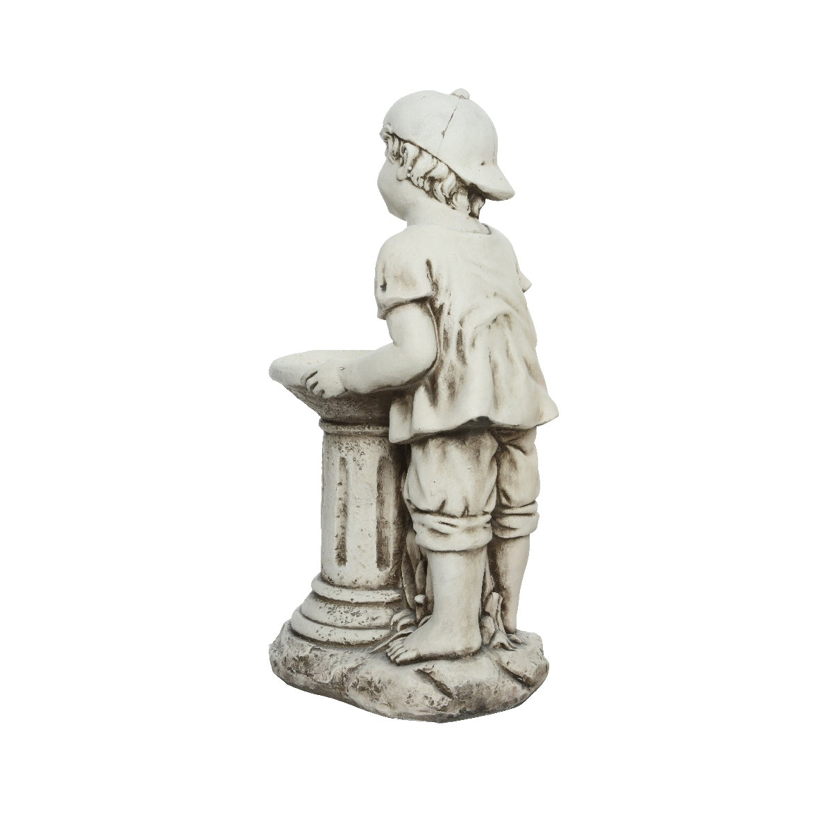 STATUA BIMBO 23X35,5XH62CM IN POLIMAGNESIO BIANCO.