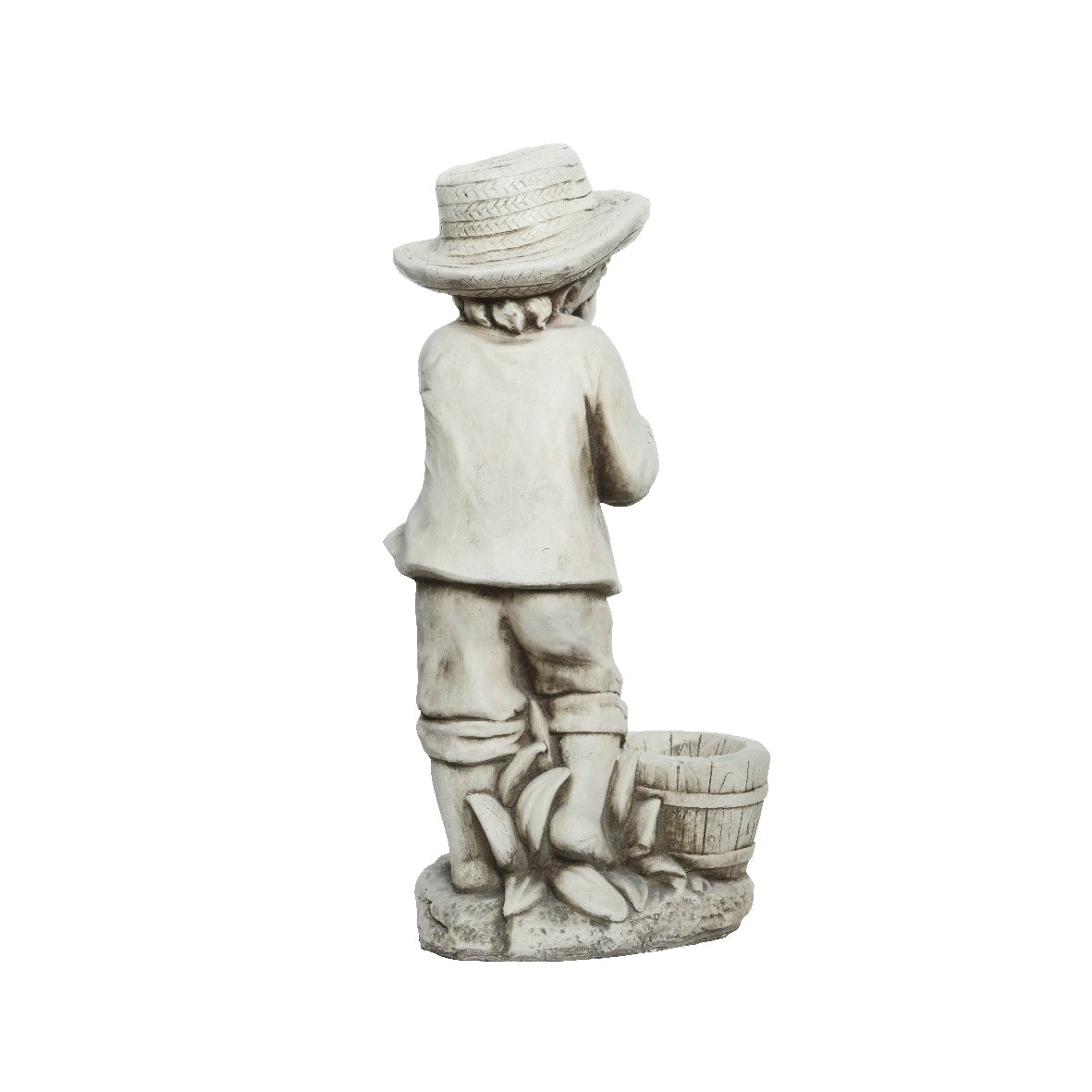 STATUA BIMBO 28X34XH67CM IN POLIMAGNESIO BIANCO.