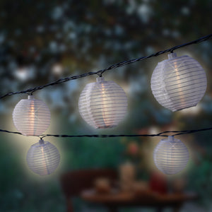 STRINGA DI LANTERNE SOLARI 450CM IN NYLON.