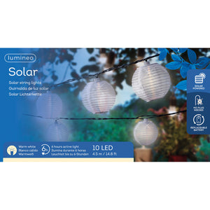 STRINGA DI LANTERNE SOLARI 450CM IN NYLON.