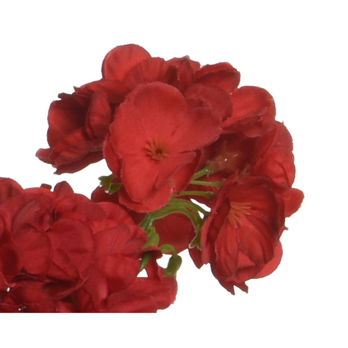 VASO CON GERANIO 25X25XH35CM POLIESTERE 4COL ASS.