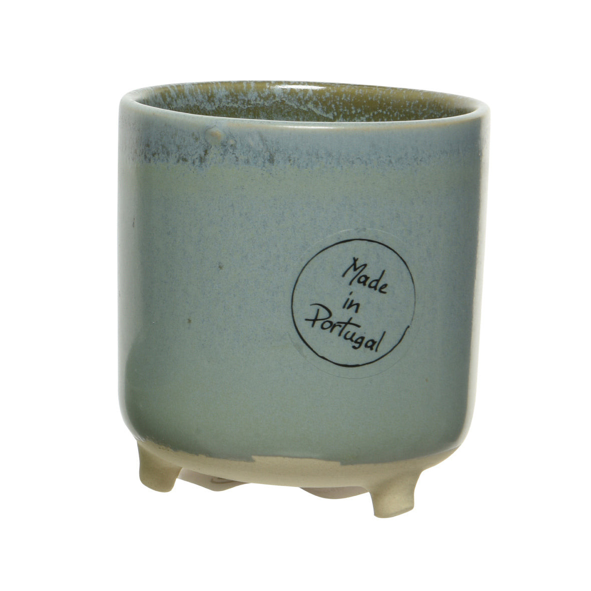 VASETTO IN CERAMICA D.7,5XH8,5CM CON PIEDINI 4 CO.