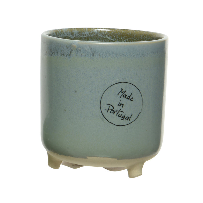 VASETTO IN CERAMICA D.7,5XH8,5CM CON PIEDINI 4 CO.