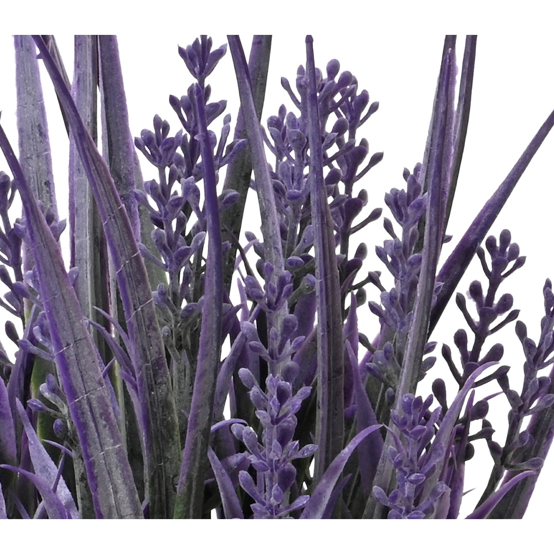 VASO BIANCO CON LAVANDA D.10XH20CM 3 MODELLI