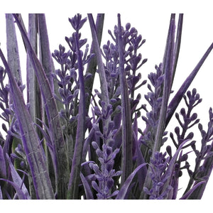 VASO BIANCO CON LAVANDA D.10XH20CM 3 MODELLI