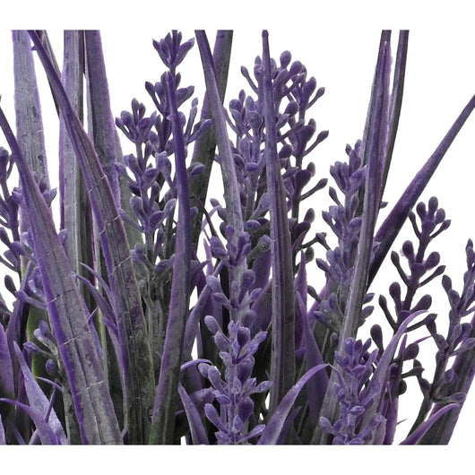 VASO BIANCO CON LAVANDA D.10XH20CM 3 MODELLI