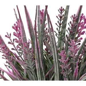 VASO BIANCO CON LAVANDA D.10XH20CM 3 MODELLI