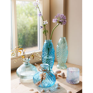 VASO FISH9,6X6,2XH24,2CM IN VETRO 2 COLORI ASS.