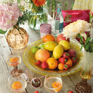 VASO TONDO IN VETRO D.16XH18CM 4COL ASS.