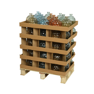 VASO TONDO IN VETRO D.16XH18CM 4COL ASS.