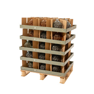 VASO TONDO IN VETRO D.16XH18CM 4COL ASS.