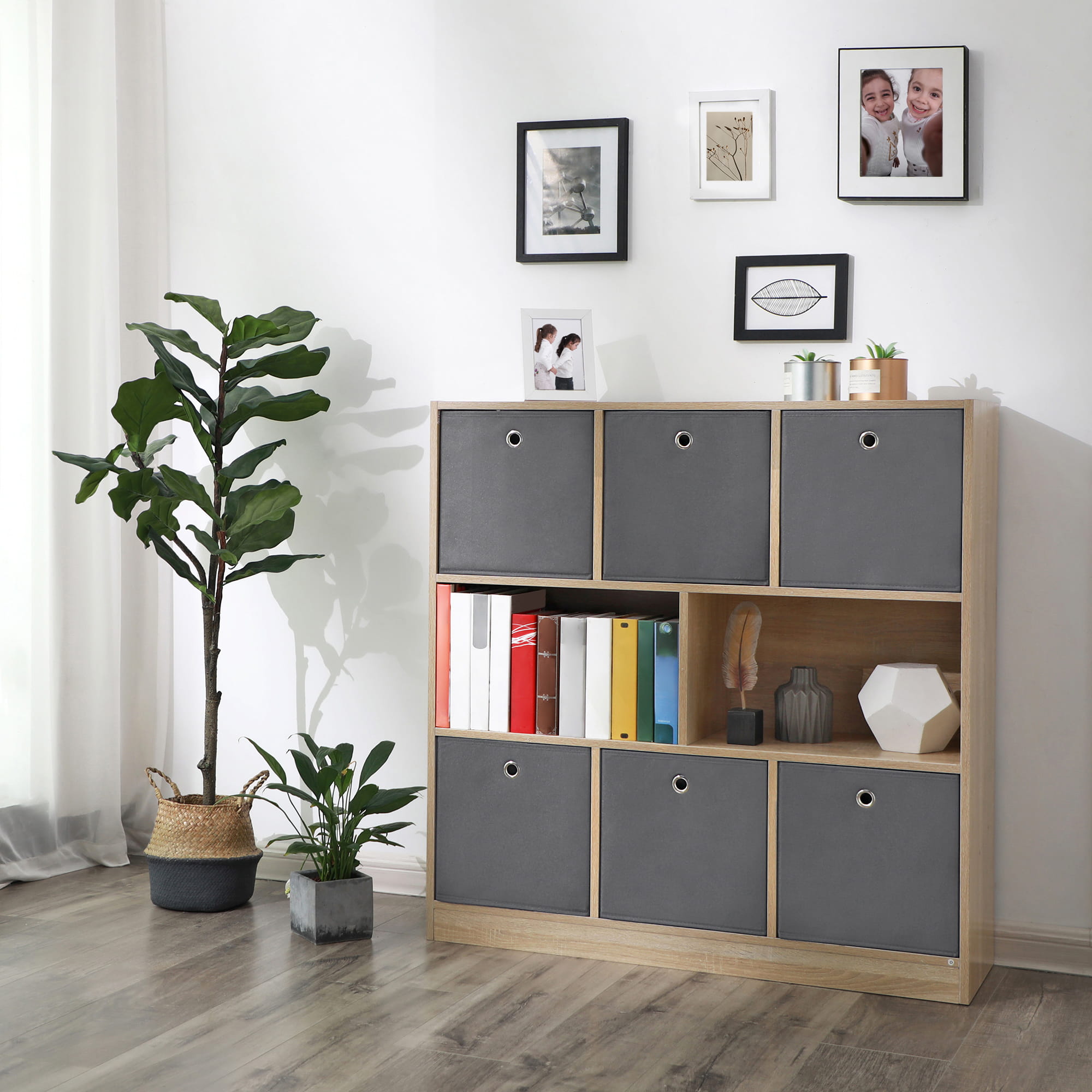 VALORA Set di 6 organizer multifunzionali grigi RFB02G-3