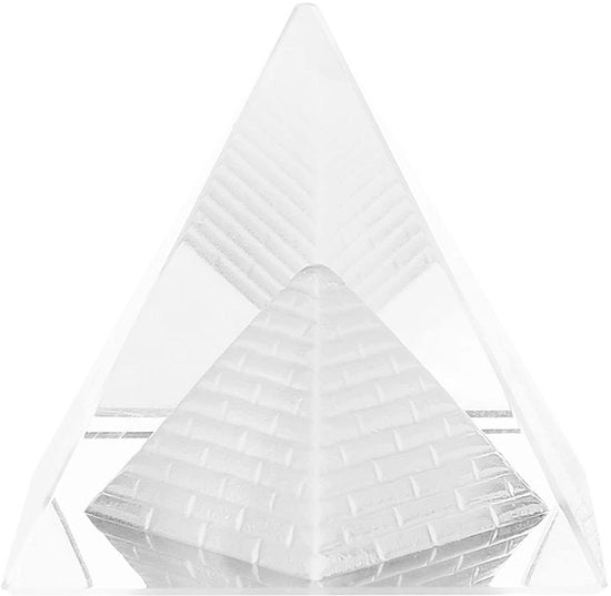Decorazione per soggiorno con piramide di cristallo - Figurine da collezione - K5 cristallo bianco - Qualità eccellente - 100% nuovo di zecca