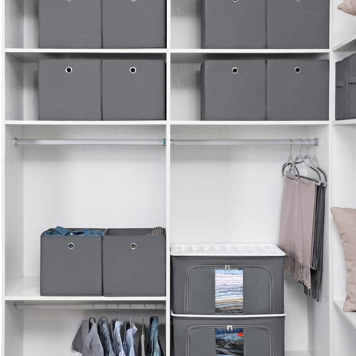 VALORA Set di 6 organizer multifunzionali grigi RFB02G-3