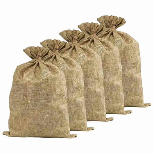 Sacco juta 50 cm x h 70 cm resistente e riutilizzabile set da 5 pezzi
