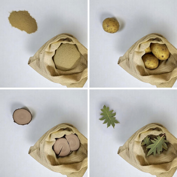 Sacco juta 50 cm x h 70 cm resistente e riutilizzabile set da 5 pezzi