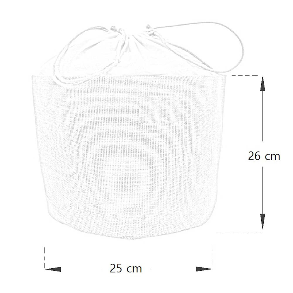 Set 10 sacchi tondi in juta con chiusura a cordoncino h 26 cm x 25 cm resistenti
