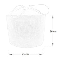 Set 10 sacchi tondi in juta con chiusura a cordoncino h 26 cm x 25 cm resistenti