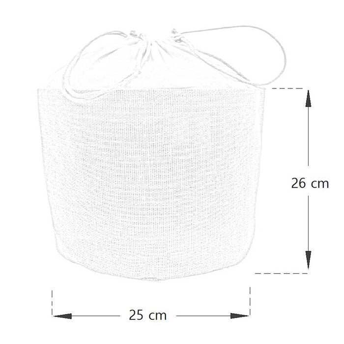 Set 10 sacchi tondi in juta con chiusura a cordoncino h 26 cm x 25 cm resistenti