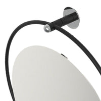 Specchio reclinabile serie giotto nero opaco senza luce