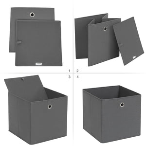 VALORA Set di 6 organizer multifunzionali grigi RFB02G-3