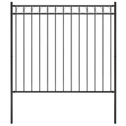 Recinzione da giardino Assen in acciaio 1,7x1,5 m nera 146315