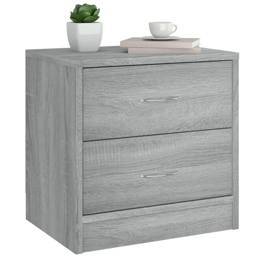Comodino-Tavolino da notte Grigio Sonoma 40x30x40 cm in Truciolato 636847