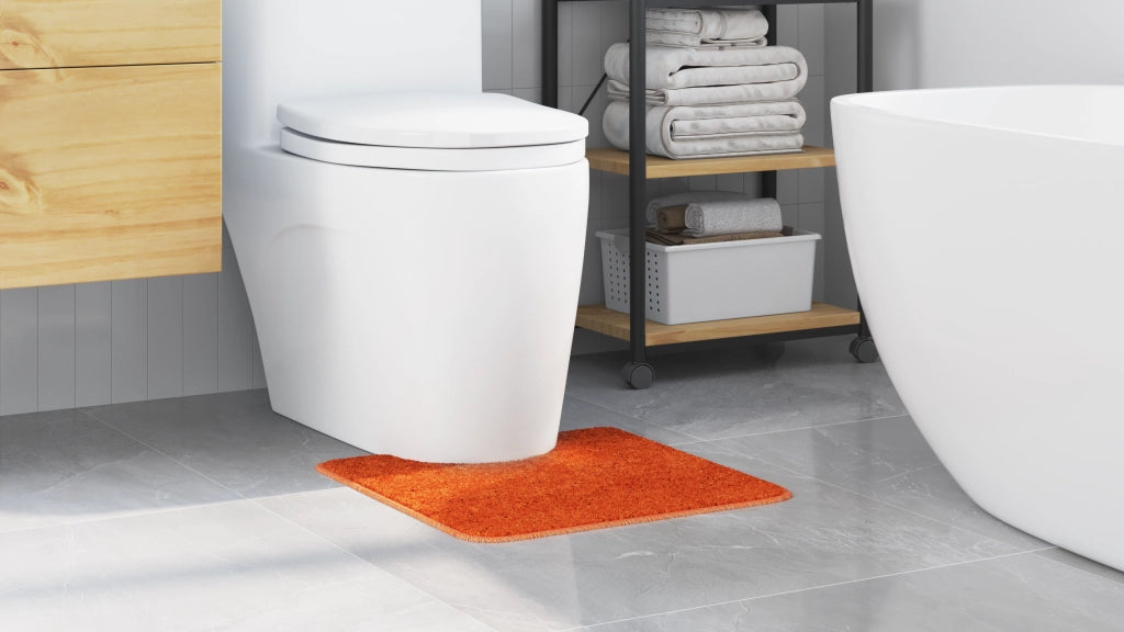 Tappetino da bagno U-Shaped Grigio scuro 50x50 cm in Polipropilene Antiscivolo