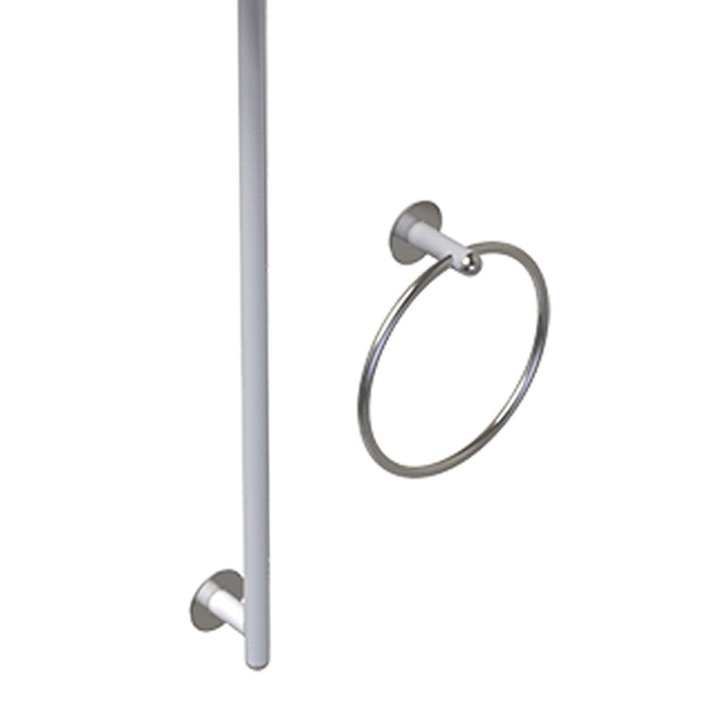 Saliscendi doccia e anello portasalviette per bagni disabili e terza eta serie giotto