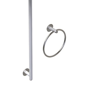 Saliscendi doccia e anello portasalviette per bagni disabili e terza eta serie giotto