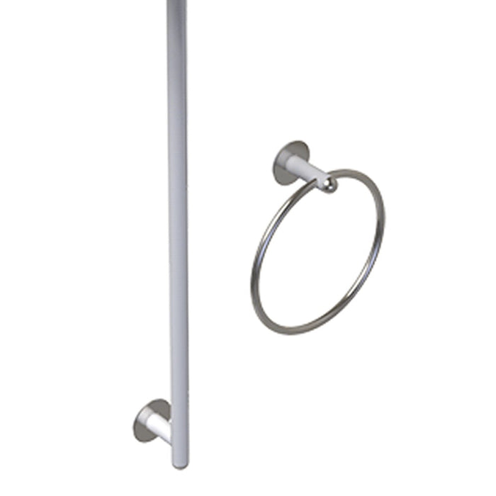 Saliscendi doccia e anello portasalviette per bagni disabili e terza eta serie giotto