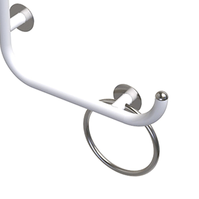 Maniglia di sicurezza disabili e terza eta 50x50 destra bianco opaco giotto