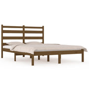 Letto matrimoniale | Letto per adulti | Giroletto senza Materasso Ambra in Legno di Pino 200x200 cm