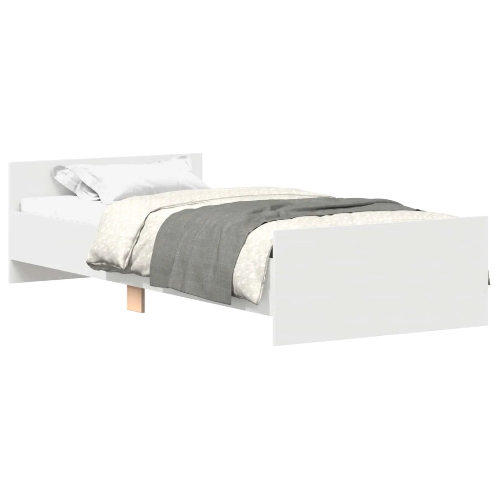 Struttura letto con testata-Giroletto Bianco 80 x 200 cm 812546