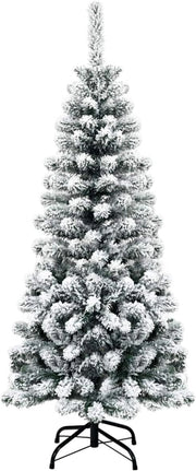 Albero di Natale con neve, albero di Natale artificiale, 225 cm, matita, albero di Natale sottile, albero di Natale artificiale come vero, albero di Natale, sistema pieghevole, albero di
