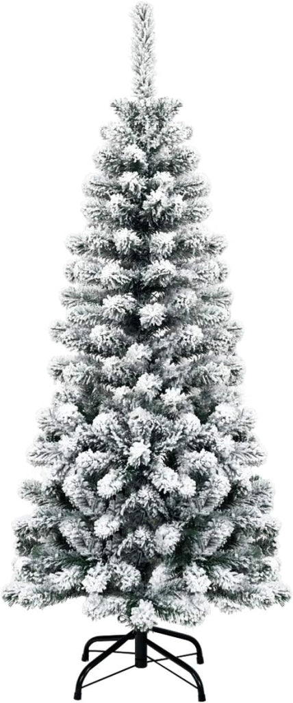 Albero di Natale con neve, albero di Natale artificiale, 225 cm, matita, albero di Natale sottile, albero di Natale artificiale come vero, albero di Natale, sistema pieghevole, albero di