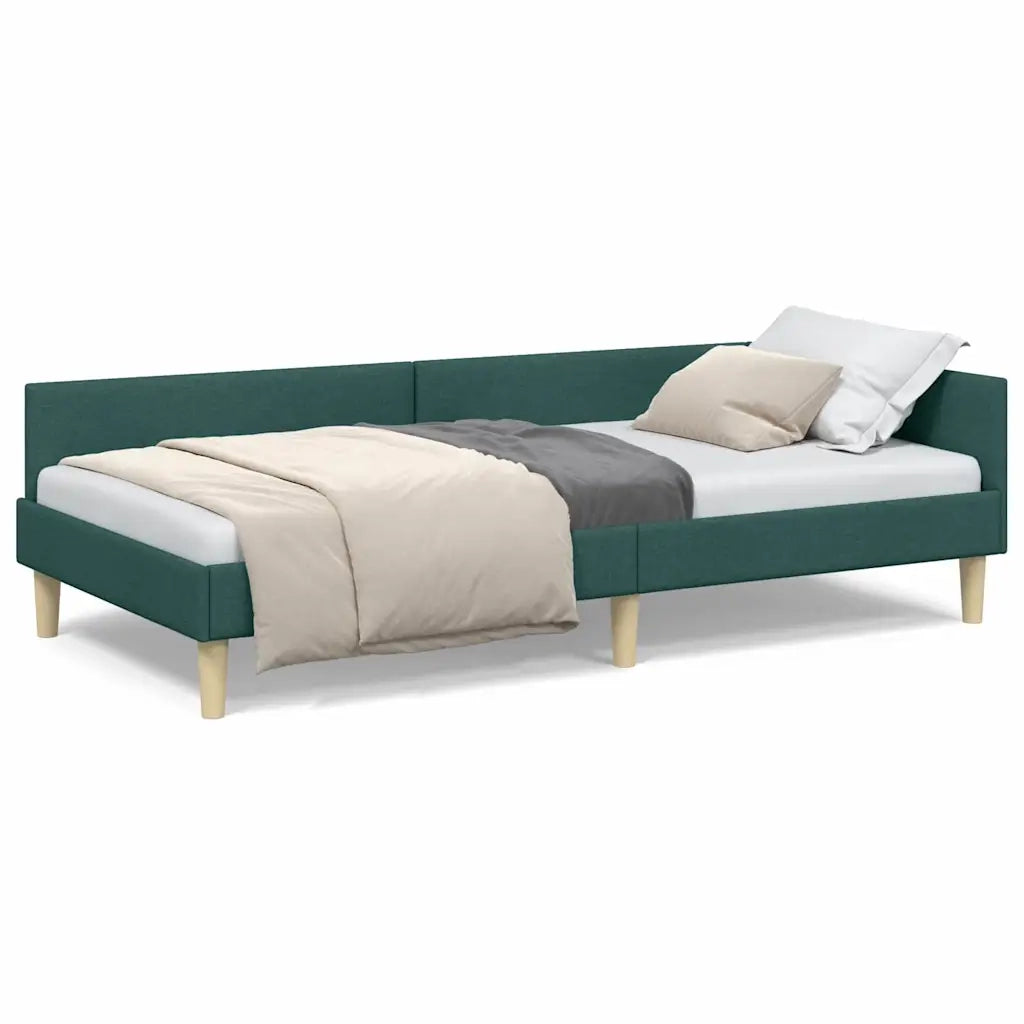 vidaXL Struttura Letto Angolare Altro Verde scuro 100 x 200 cm