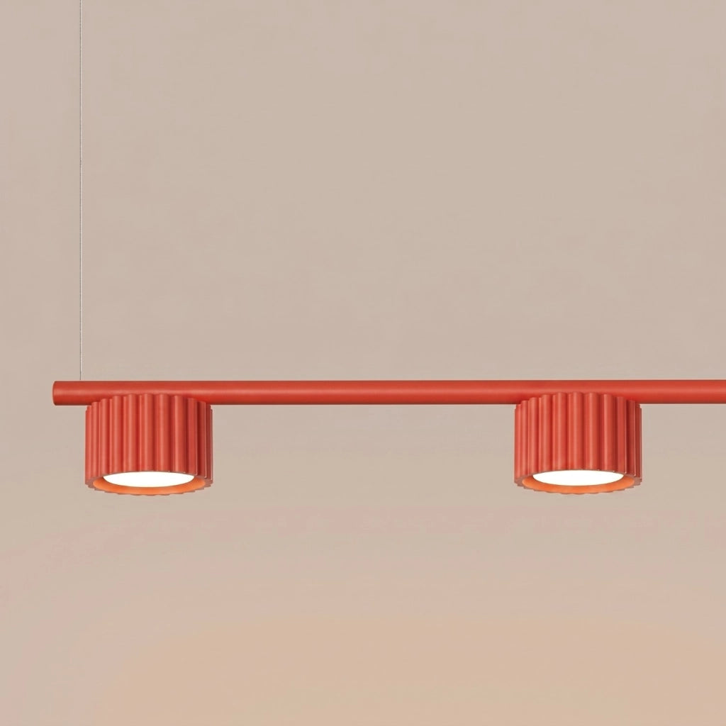 Lampadario AURA 4 rosso Gx53